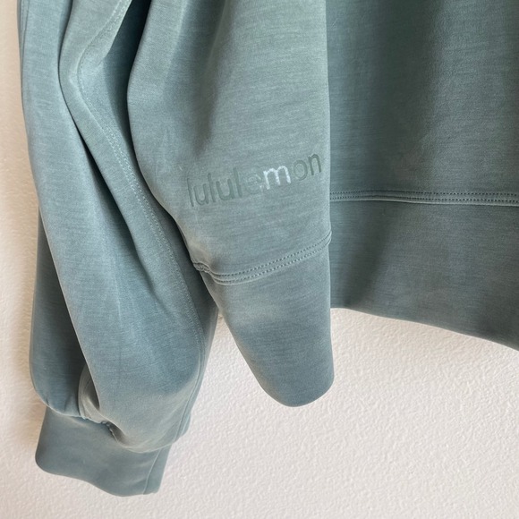 Lululemon Perfectly Oversized Cropped Crew *Softstreme™ Tidewater Teal - Picture 12 of 13